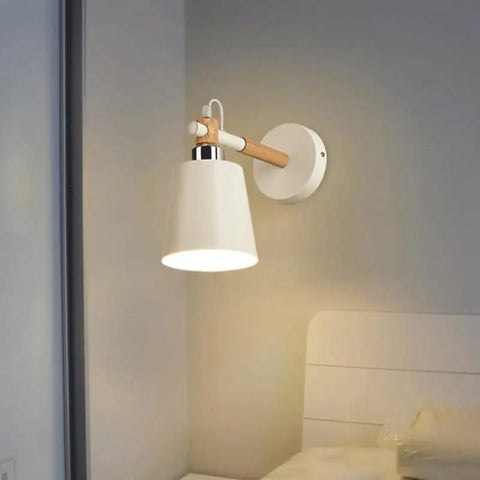 EDFGVH Single Heads Iron Art Lamp Body Wall Lamps with E26/E27 Metal Base Sconces 10.6in white decorative light on wall.