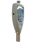 Badass Portable Digital Shore Hardness Tester And Rock Solid Handheld Durometer Gauge With Usb Software For Rapid Rubber And Plastic Testing Sessions Daily Bench Work, side view, gray plastic body.