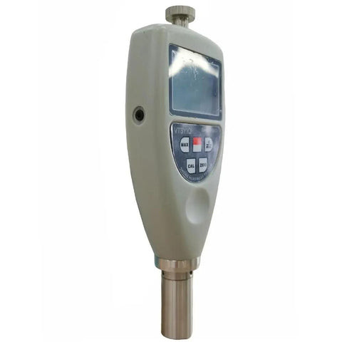 Badass Portable Digital Shore Hardness Tester And Rock Solid Handheld Durometer Gauge With Usb Software For Rapid Rubber And Plastic Testing Sessions Daily Bench Work, side view, gray plastic body.