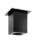 Beefed Up Direct Vent Box For Gas Stoves And Fireplaces Black 4 x 6-5/8 Inches Cathedral Ceiling Ready With Twist Lock Seams