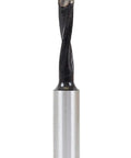 Straight Shooter 1/4 Inch Brad Point Boring Bit 10mm Shank Carbide Tipped, detailed view of the sharp cutting edge.