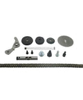 Cam Chain Sprocket Tensioner Roller Kit For 140cc YX Z40 Pit Dirt Bikes with chain, roller, sprocket, and components.
