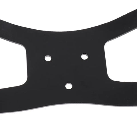 Close-up of Butterfly Steering Wheel for Go Karts, Durable Iron Sport Kart Replacement showing holes for easy installation.