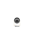 Front view of a 4mm silicon nitride ceramic bearing ball (Si3N4), G5 precision