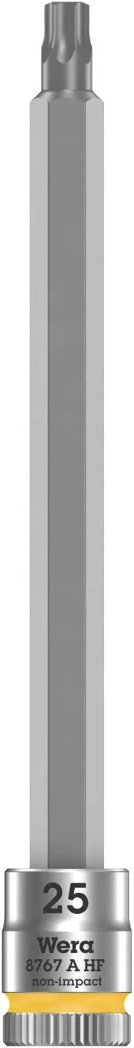 Torx HF Zyklop Bit Socket Set With Holding Function, One And A Quarter Inch Drive, knurled base, color coded, non-impact