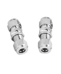 Two 304 stainless steel compression bulkhead fittings, 1/8 in OD x 1/8 in OD, pack of 2