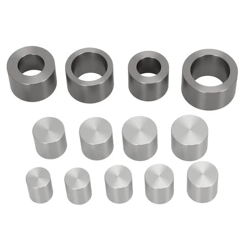 Coin Jewelry Making DIY Self Centering Hole Punch Kit For Metal And Leather Crafting Wrap Style Die Set With Four Punch Dies