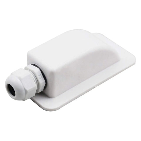 White ABS Single Solar Cable Entry Housing Gland For RVs Trucks Campers Vans Boats Cabins Easy Install Roof Mount Sealing Pass Through For One Solar PV Cable Wire, white roof gland