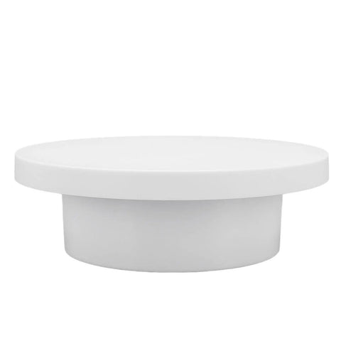 Super Cool Motorized Rotating Display Stand With Smooth 360 Degree Spinning Action showing white ABS material turntable.