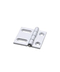 Heavy Duty Aluminum Butterfly Hinge 63 To 78 Mm, 180 To 220 N Load, Symmetrical Waist Hole, For Doors Windows Cabinets And Furniture, Black Anodized Finish, Smooth Operation, Built To Last. silver aluminum hinge with slotted and countersunk holes
