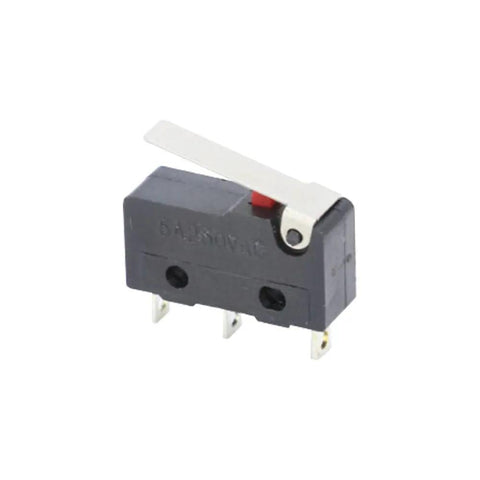 Ten Pack 3 Pin Limit Switches, Long Life Micro Switch Tact Switch On Off, 5A 250VAC, KW11-3Z Style, Durable All-New Replacement for DIY Projects, Industrial Equipment, and Household Gadgets, black housing with metal lever