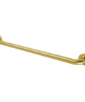 30 Inch Decorative Grab Bar In Brushed Brass With 17 Gauge Solid Brass Construction And Corrosion Resistant Finish Includes Mounting Hardware Center To Center Length For Safe Grip And Classic Bath Style side view