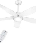 48 Inch Ceiling Fan With Lights And Remote Control White Indoor Outdoor Five Blade Ceiling Fan Reversible Motor For Summer And Winter Adjustable Speed And Timing Keeps You Cool All Year Round Quiet High CFM Breeze