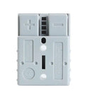 Front view of 50 Amp Heavy Duty 10 Gauge Battery Quick Connector Kit For 12-36V Systems with silver contacts in polycarbonate housing