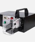 Professional EM-6B1 Electric Terminal Crimping Machine Tool With Exchangeable Die Set For 110V Power Cabinets, side view with handle.