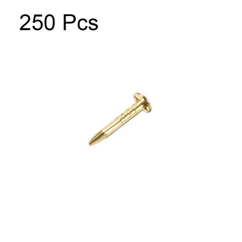 Slick Gold Plated Carbon Steel Mini Nails 1X8MM For Diy Woodcraft And Tiny Box Projects Tight Fit Easy Insertion Hardware Included 250 Pack individual nail