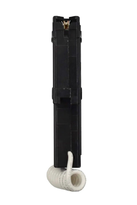 Side view of Dual Function 20 Amp Circuit Breaker With CAFI And GFCI, 1 Pole, 120V AC, 10kA Breaking Capacity, Easy Neutral Pigtail