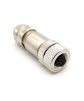 M12 8 Pin Female Connector Pro Grade A Coding Shielded Metal Shell Circular Sensor Field Assembly IP67 Straight Type Adapter