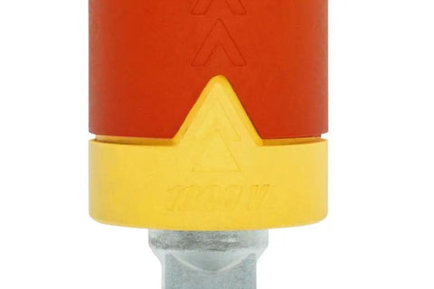 Eshok Guard Half Inch Socket Isolator for Impact Wrenches and Socket Sets, heavy duty tool steel, yellow and red design