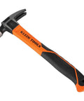 Heavy Hitting 16-Ounce Straight-Claw Hammer With Smooth Head, 13-Inch Length, Fiberglass Shock Absorbing Grip, Non-Slip Handle