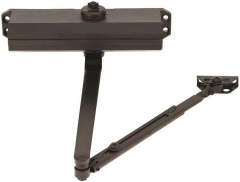 1601 Series Adjustable Hold Open Door Closer For 1 Door Satin Aluminum Finish Heavy Duty Tri Style Installation With Regular Arm Parallel Arm And Top Jamb