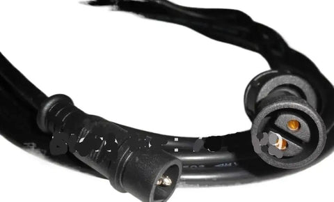 Tough As Nails Black Waterproof Extension Cord Ten Feet Long with snug male and female plugs for outdoor use.