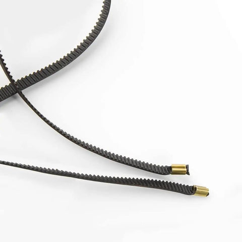 Close-up of 2M GT2 Timing Belt Kit for 3D Printers Hot Upgrade 6mm Wide 2mm Pitch Flexible PU Belt with 6 Copper Sleeves.