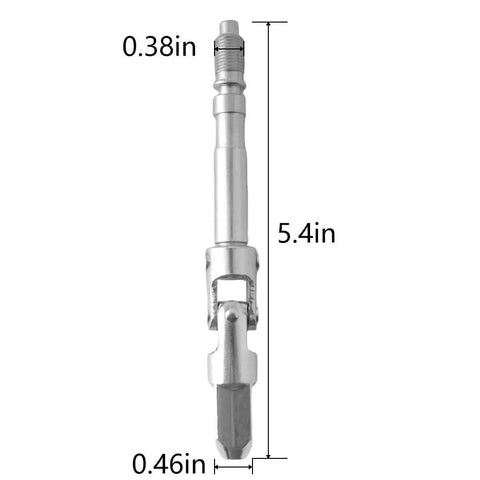Heavy-Duty 12mm Universal Joint Drop Shaft For Horizontal Floor Jack Pro Grade Steel Rebuild Part