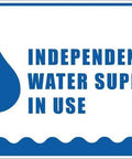 Water Supply In Use Utility Notice Sign 8 By 12 Inches Durable Tough As Nails Rust Free Aluminum Plaque For Fences Yards Homes And Businesses Indoor Outdoor Mechanical Rooms High Visibility Message, blue water drop sign