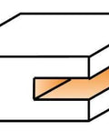 Slot cut example using 3 Wing Slot Cutter With Bearing And Arbor For Woodworking, 1 7/8 Inch Diameter, 2 13/32 Inch Overall Length tool.
