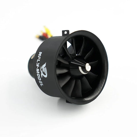 Beefy 50mm EDF Ducted Fan With 12 Blades And 4S Brushless Outrunner KV4600 Motor For Jet RC Aircraft CNC Laser Spinner, front view
