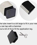8 Pack 2 Inch Square Plastic Plugs For Square Tubing Posts With Inside Diameter 1.85 To 1.90 Inches, Heavy Duty End Caps