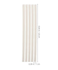 5 white PP car bumper repair welding rods, 23 cm long, for DIY plastic auto body fixes and patching.