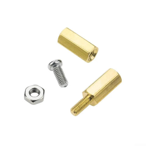 180 Pcs M2.5 Brass Hex Standoff Kit With Nuts And Spacers Male And Female Threaded Spacers For Electronics Tech DIY Motherboard PCB Repair Kit Gold And Silver Finish Includes Storage Boxes, brass hex standoff, screw, and nut set