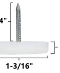 Straight Up Heavy Duty White Furniture Nail Glides 30 Mm Floor Protectors Bulk Case Of One Thousand smooth glide leg pad dimensions