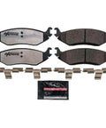 Rear Brake Pad Upgrade With Carbon Fiber Ceramic Z36 898 For Dodge Durango 2003 2009 Ram 1500 2002 2018 with installation hardware