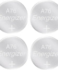 Legit Long Lasting LR44 A76 Alkaline Button Battery Pack 1.5 Volt Coin Cell Power in a four-pack arrangement.