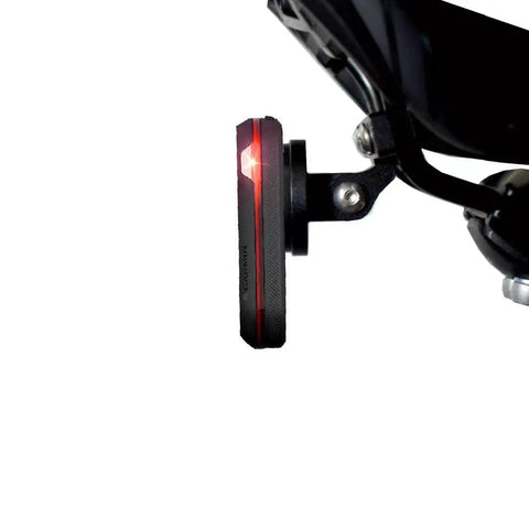 Side view of bike saddle mount seat post tail light holder for Garmin Varia Radar RTL510 RTL515 RVR315 in heavy duty aluminum.