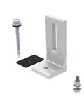 Durable Aluminum Roof Mount L Foot Brackets For Sloped Tin Roofs, Adjustable Rail Positioning, No Fuss Easy Install Solar Panel Mounting Kit