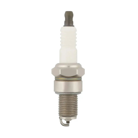 Spark plug compatible with Ignition Coil For Generac GP7500E And Honda GX Series Generators, showing metal threads and ceramic insulator.