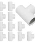 Three Quarter Inch SCH40 PVC Tee Fitting Connector White For Home Plumbing, Durable PVC Pipe Joint, DIY Friendly, 6 Pack