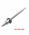 Cool 1pc SFU1204 Ball Screw With Nut For CNC Tools Perfect For Machining And 3D Printing Precision Rolled Design with flange.