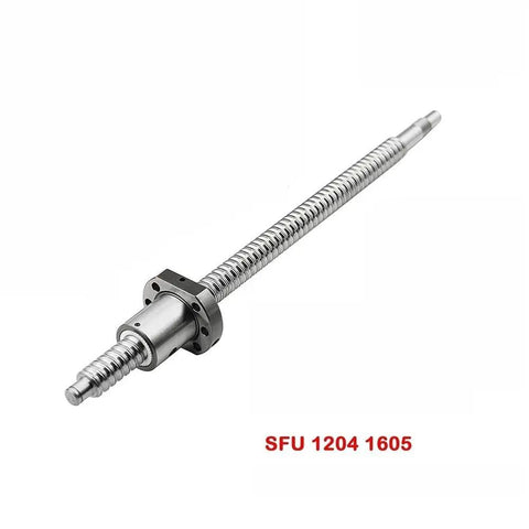 Cool 1pc SFU1204 Ball Screw With Nut For CNC Tools Perfect For Machining And 3D Printing Precision Rolled Design with flange.