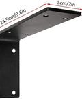 Tough As A Nail Wall Mounted Shelf Brackets heavy duty iron angle corner bracket 24.5cm long, rust resistant, DIY floating display use.