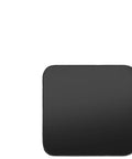 Black sliding mat with hanging strap, anti-slip base, easy clean surface, 12.4x12.4-inch fit for Luxe Cafe ES601 ES701 series espresso machines.
