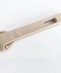 Pro Grade PEEK Wafer And Chip Clamps For Handheld Inspection Tool, flat head tweezers, side view, beige color