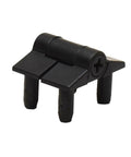 Boat Adjustable Position Torque Hinge Model E6-10-101-20 black matte finish acetal with four 1/4 inch pegs front view
