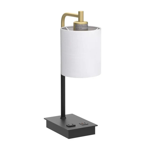 Bedside Touch Lamp With USB Port Outlet 3 Way Dimmable Modern Table Lamp For Bedroom And Living Room Cozy Sleep Aid Nightstand Light Linen Shade And Metal Base Easy Touch Control with gold and black accents