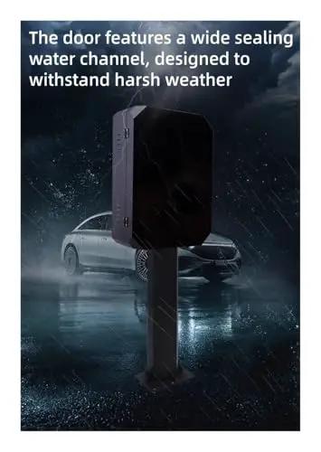 Heavy Duty Ev Charger Lock Box With Floor Stand Outdoor Protective Shell Kickproof Legit Security Vault For Electric Vehicle Plugs in rain