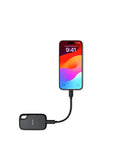 2TB Extreme Portable SSD connected to iPhone showing external solid state drive for crazy fast transfers and backups on Apple devices.